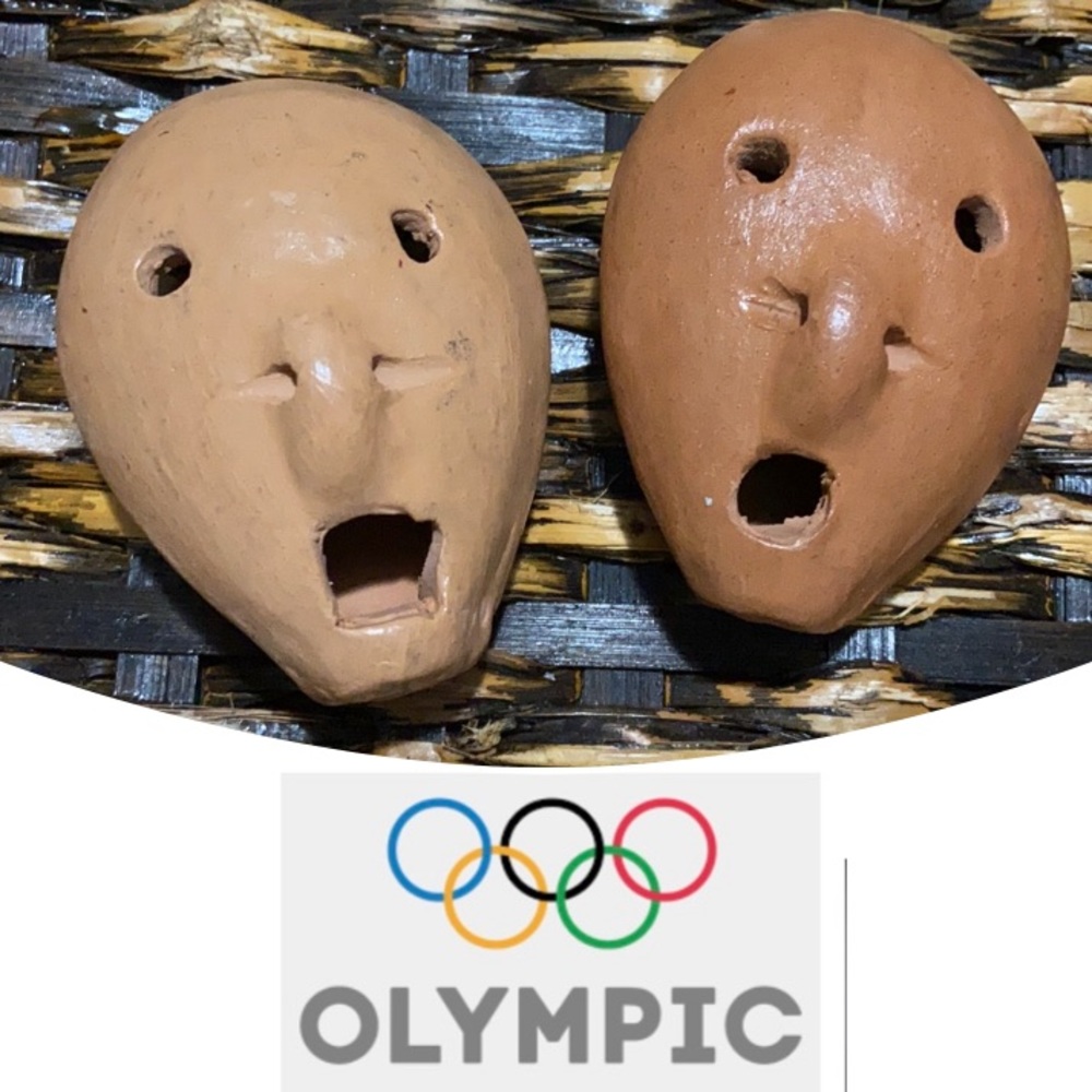 1994 USA Olympic Peruvian Keg Barrel Clay Flute/Whistles